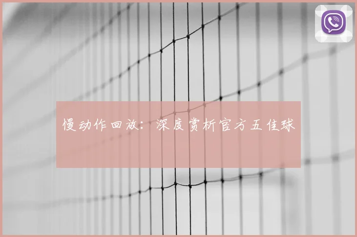 慢动作回放:深度赏析官方五佳球